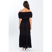 Rochie Be You Bardot Crinkle Maxi