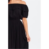 Rochie Be You Bardot Crinkle Maxi