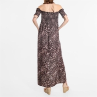 Rochie Be You Bardot Shirred Midi