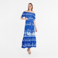 Rochie Be You Printed Batik Bardot Maxi