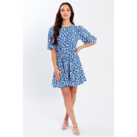 Rochie Be You Puff Slv Tie Waist