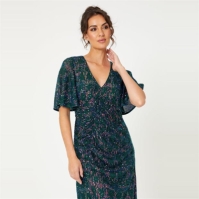 Rochie Be You Sequin V Neck Midi