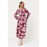 Rochie Be You Sleeve Floral Shirred Midi