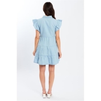 Rochie Be You Tiered Chambray