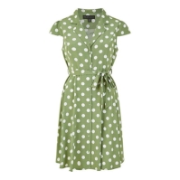 Camasa Rochie Mela London Mela London Green Polka Dot Retro