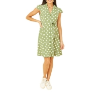 Camasa Rochie Mela London Mela London Green Polka Dot Retro