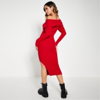 Rochie I Saw It First Off Shoulder Bardot Knitted Midi