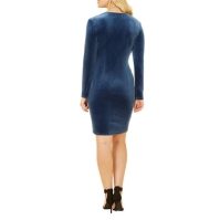 Rochie Mela London Mela London Blue Velvet Wrap