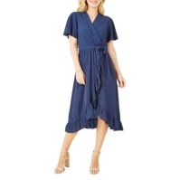 Rochie Mela London Mela London Greenwrap Over Frill Hem