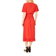 Rochie Mela London Mela London Greenwrap Over Frill Hem