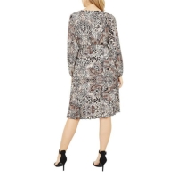 Rochie Mela London Mela London Brown Animal Paisley Wrap Pleated