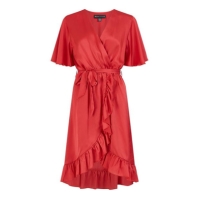 Rochie Mela London Mela London Red Satin Wrap