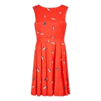 Rochie Mela London Mela London Red Swallow Print Skater