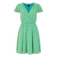 Rochie Mela London Mela London Green Ditsy Print Wrap Skater