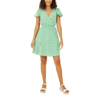 Rochie Mela London Mela London Green Ditsy Print Wrap Skater