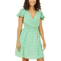 Rochie Mela London Mela London Green Ditsy Print Wrap Skater