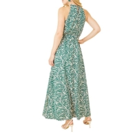 Rochie Mela London Mela London Green Zebra Print Halter Neck Maxi