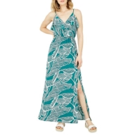 Rochie Mela London Mela London Green Tropical Print Maxi Frill