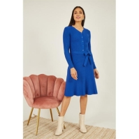 Rochie Yumi Yumi Blue Knitted Skater