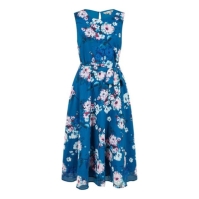 Rochie Yumi Yumi Teal Watercolour Floral Skater