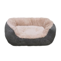 Rosewood Grey Jumbo Cord Plush Bed 58cm