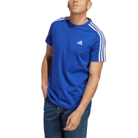 Men's adidas Essentials Single Jersey 3 -Stripes blue IC9338