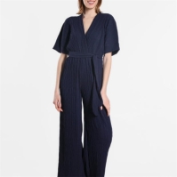 Be You Wide Leg Plisse Jumpsuit