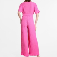 Be You Wide Leg Plisse Jumpsuit