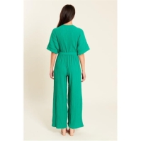 Be You Wide Leg Plisse Jumpsuit