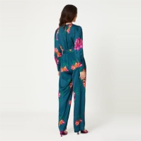 Be You Satin Floral Wrap Jumpsuit