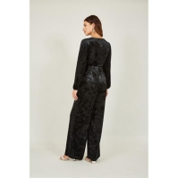 Curea Yumi Yumi Black Velvet Jumpsuit With Diamante