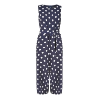 Mela London Mela London Navy Polka Dot Culotte Jumpsuit