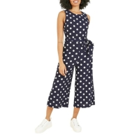 Mela London Mela London Navy Polka Dot Culotte Jumpsuit