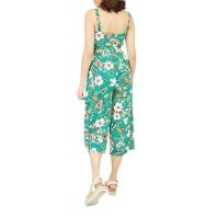 Mela London Mela London Green Floral Print Culotte Jumpsuit