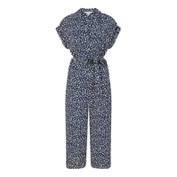 Yumi Yumi Navy Animal Print Culotte Jumpsuit