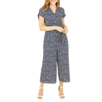 Yumi Yumi Navy Animal Print Culotte Jumpsuit