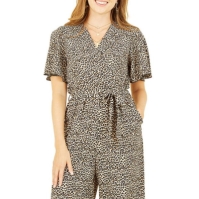 Mela London Mela London Brown Animal Print Jumpsuit