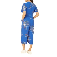 Mela London Mela London Burgundy Floral Print Jumpsuit