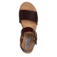 Sanda Sanda Skechers Peforated Quarter Strap Flat dama