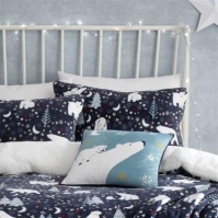 Fusion Christmas Starry Night Duvet Cover Set in Blue