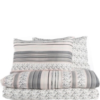 Homelife Twin Pack Hayden Banded Duvet Set