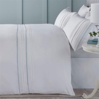 Serene Home Ric Rac Duvet Cover Set in Duck Egg