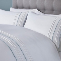 Serene Home Ric Rac Duvet Cover Set in Duck Egg