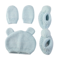 Set Cadou Hello World Boy Knitted New Born bebelus