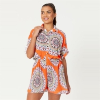 Camasa Be You Pleated Print and Short Co-ord Set