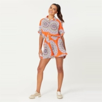 Camasa Be You Pleated Print and Short Co-ord Set