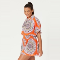 Camasa Be You Pleated Print and Short Co-ord Set