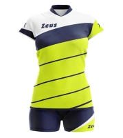 Set complet volei Lybra DONNA Zeus galben fosforescent bleumarin