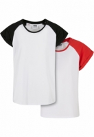 Tricou Contrast Raglan 2-Pack fetita Urban Classics