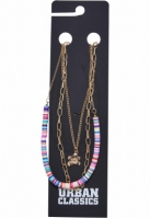 Flower Bead Various Layering Necklace 3-Pack Urban Classics